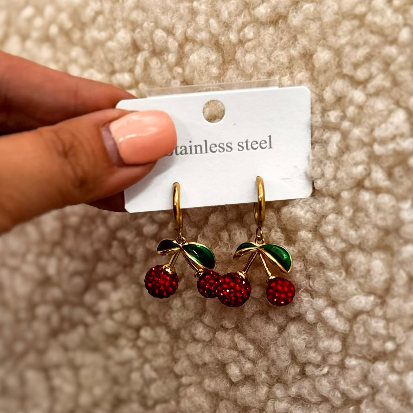 Cherry strass Earrings