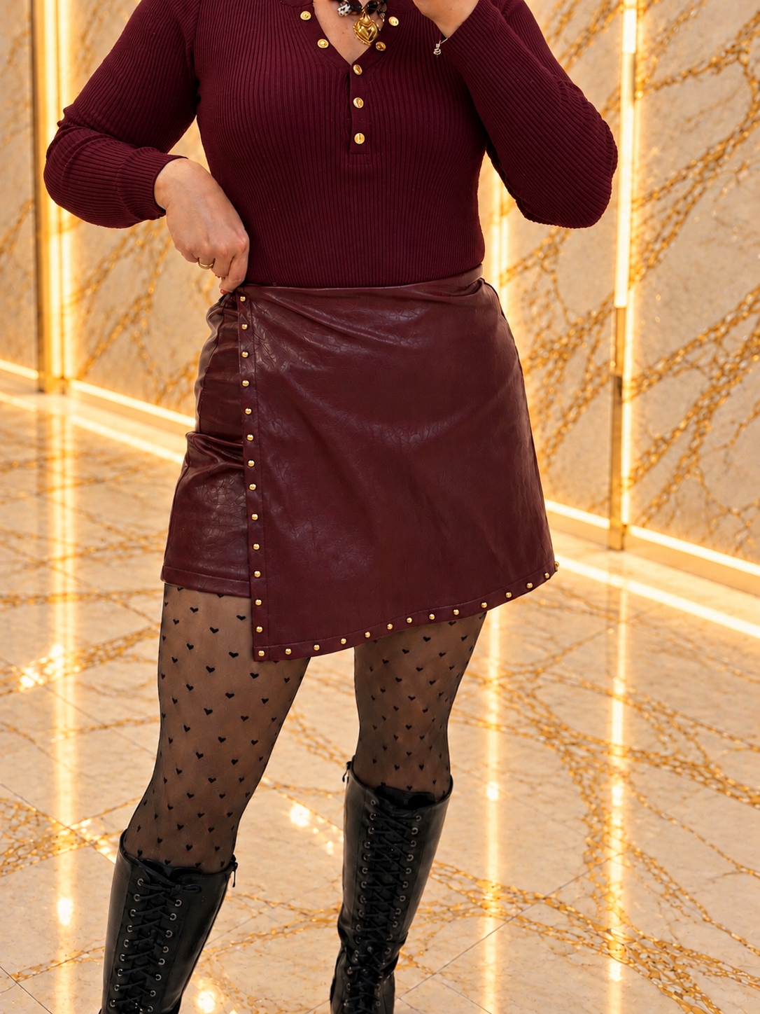 Leather Skort
