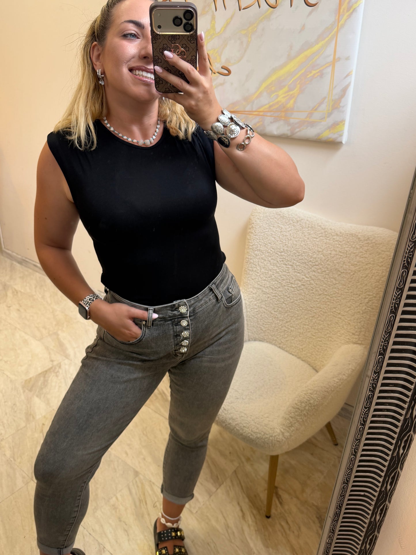 Anna Strass Jean light grey