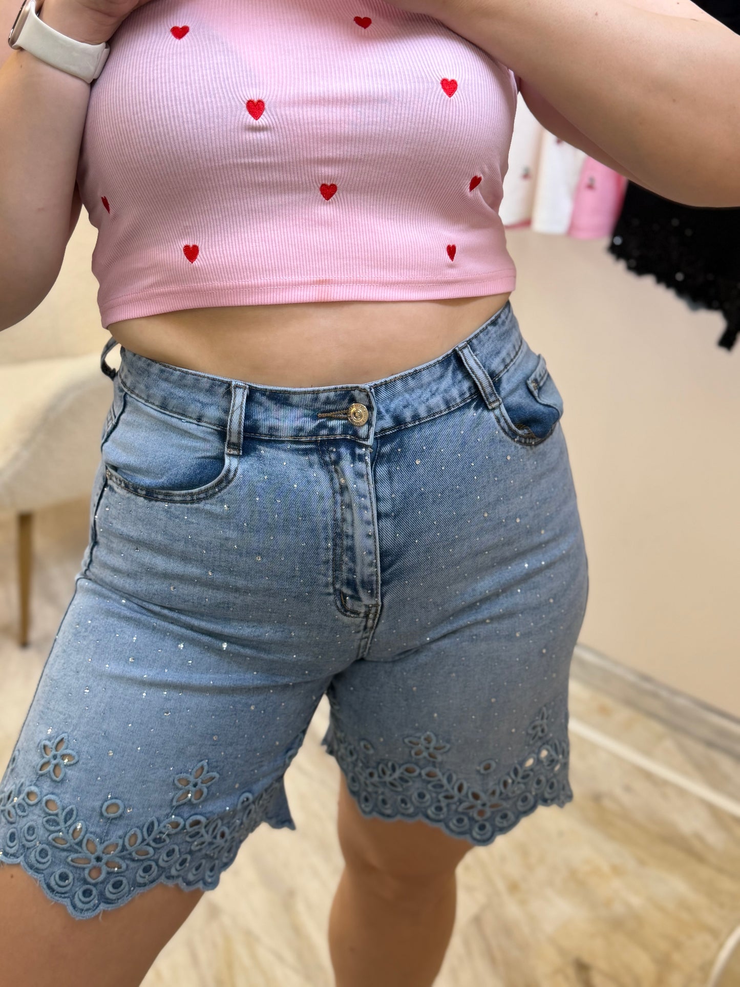 Zoe Strass Shorts