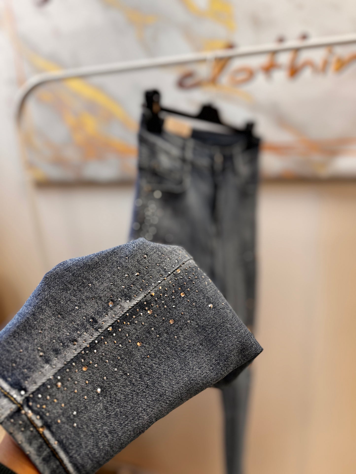 Eleanora Blue -5KG Strass Jean
