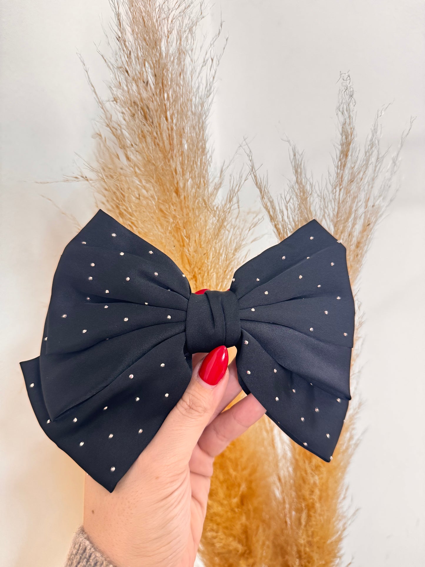 Φιόγκος Στρας Μαύρο