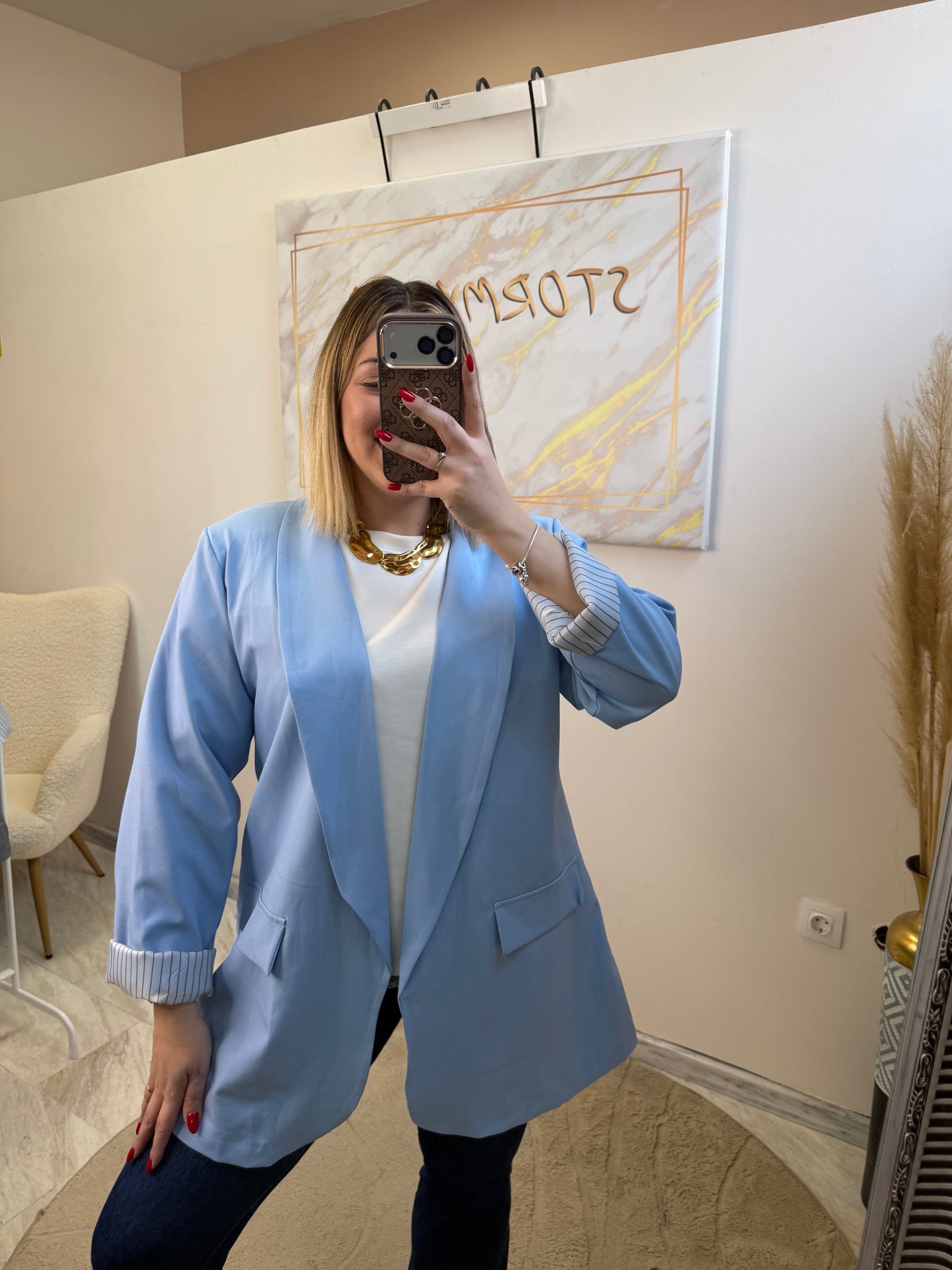 Σακάκι Oversized Ρίγα