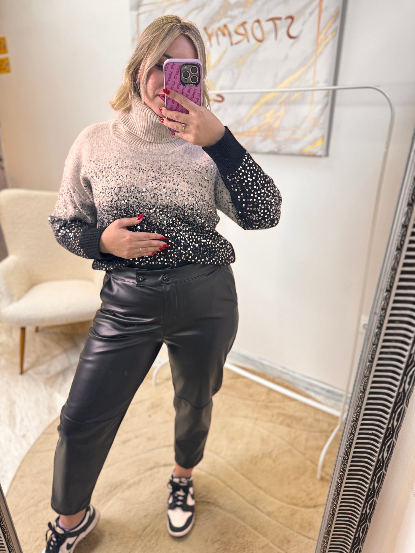 Δερματίνη 3/4 Μαύρο