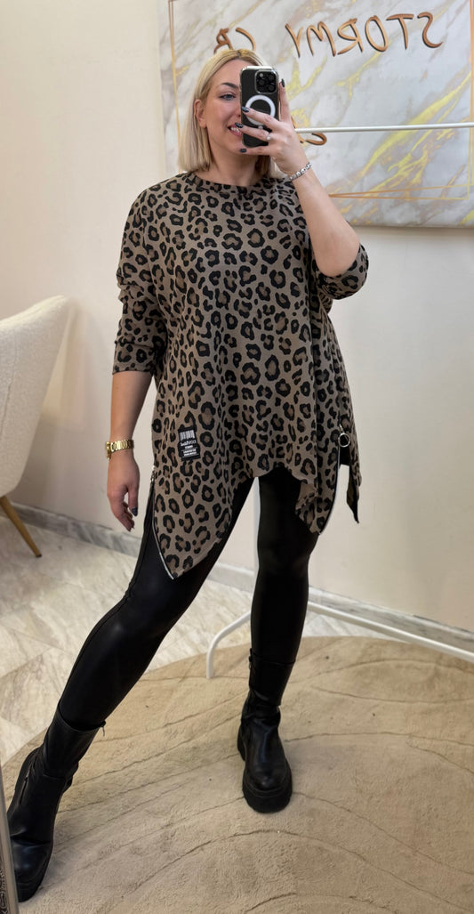 Oversized Leopard Shirt