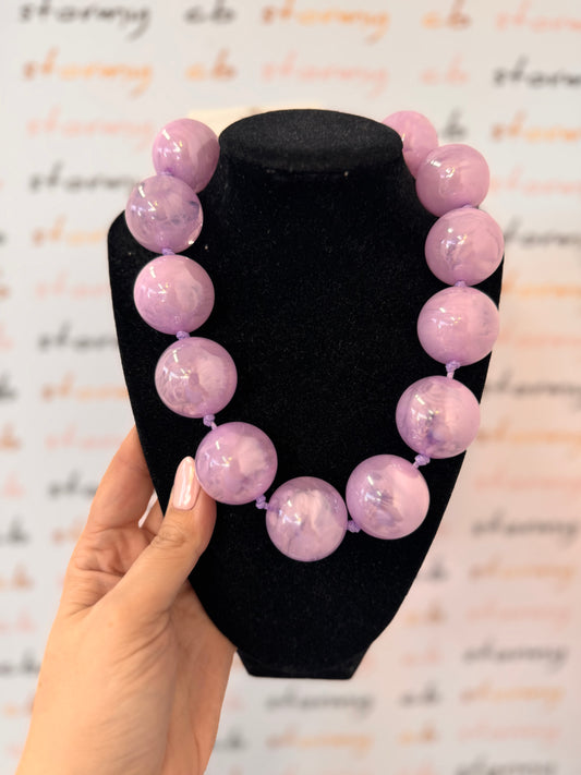 Ball Necklace-Lilac