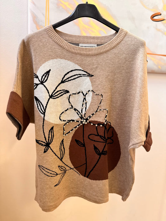 Flower Shirt Strass