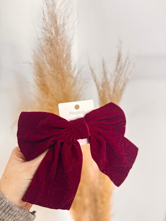 Φιόγκος στρας μπορντό