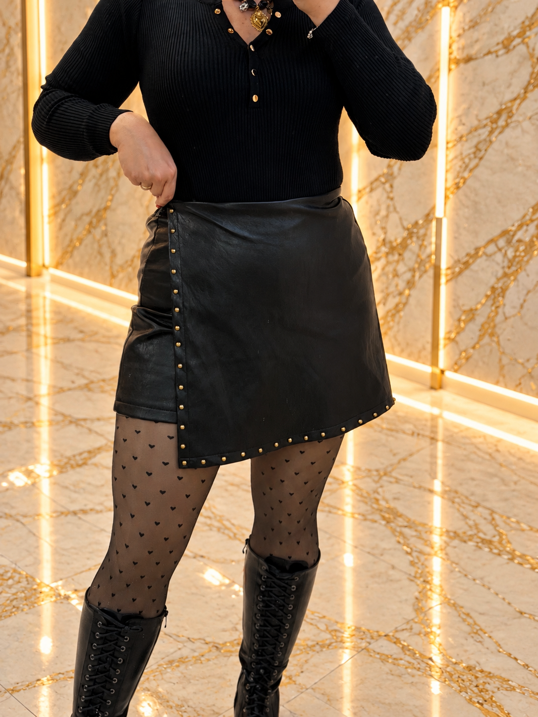 Leather Skort