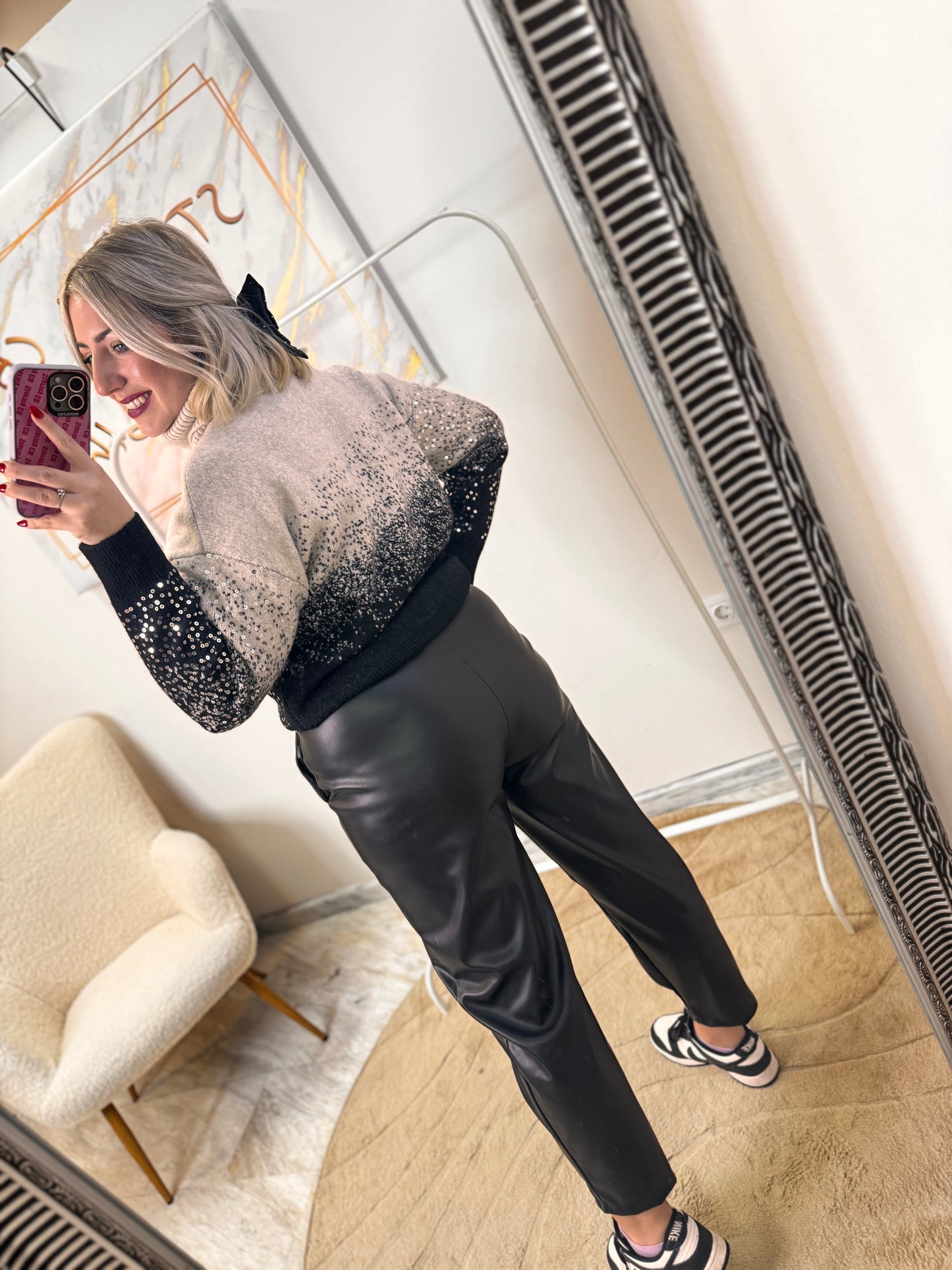 Δερματίνη 3/4 Μαύρο