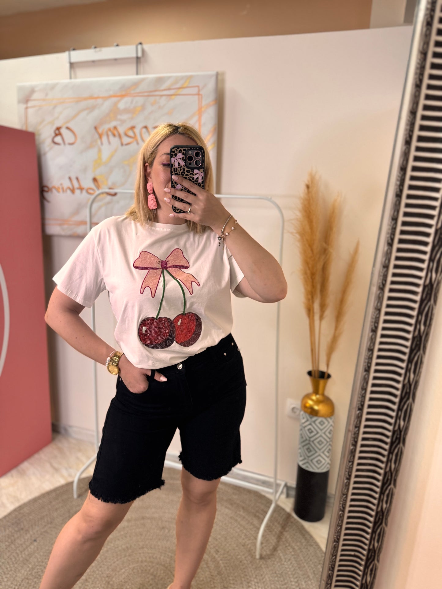 Strass Cherry T-shirt