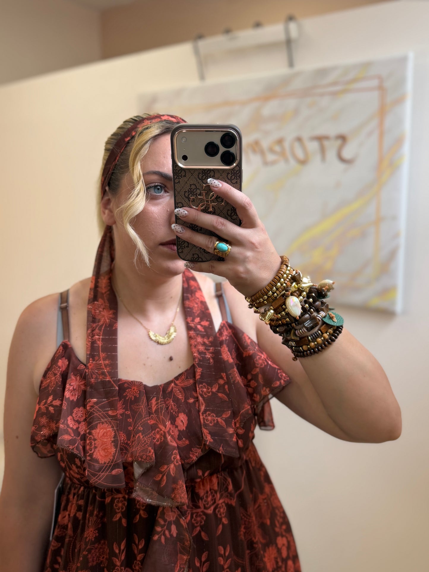Bronze & Petrol Bracelet