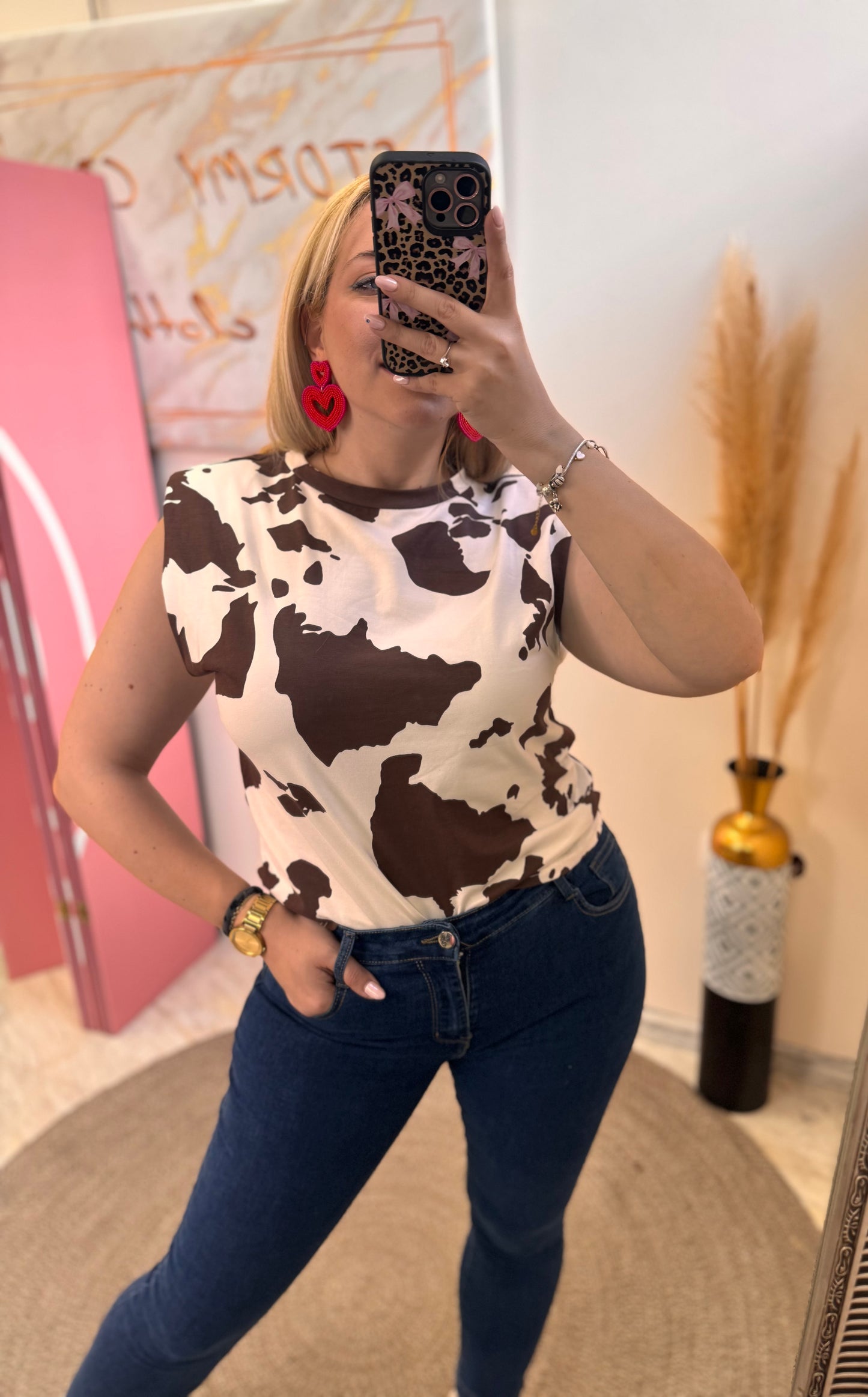 Cow Shirt Brown
