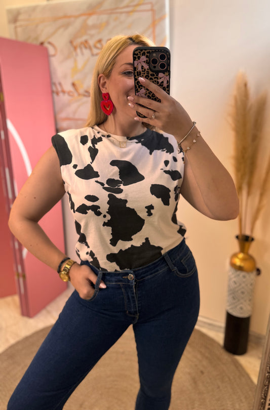 Cow Shirt Black