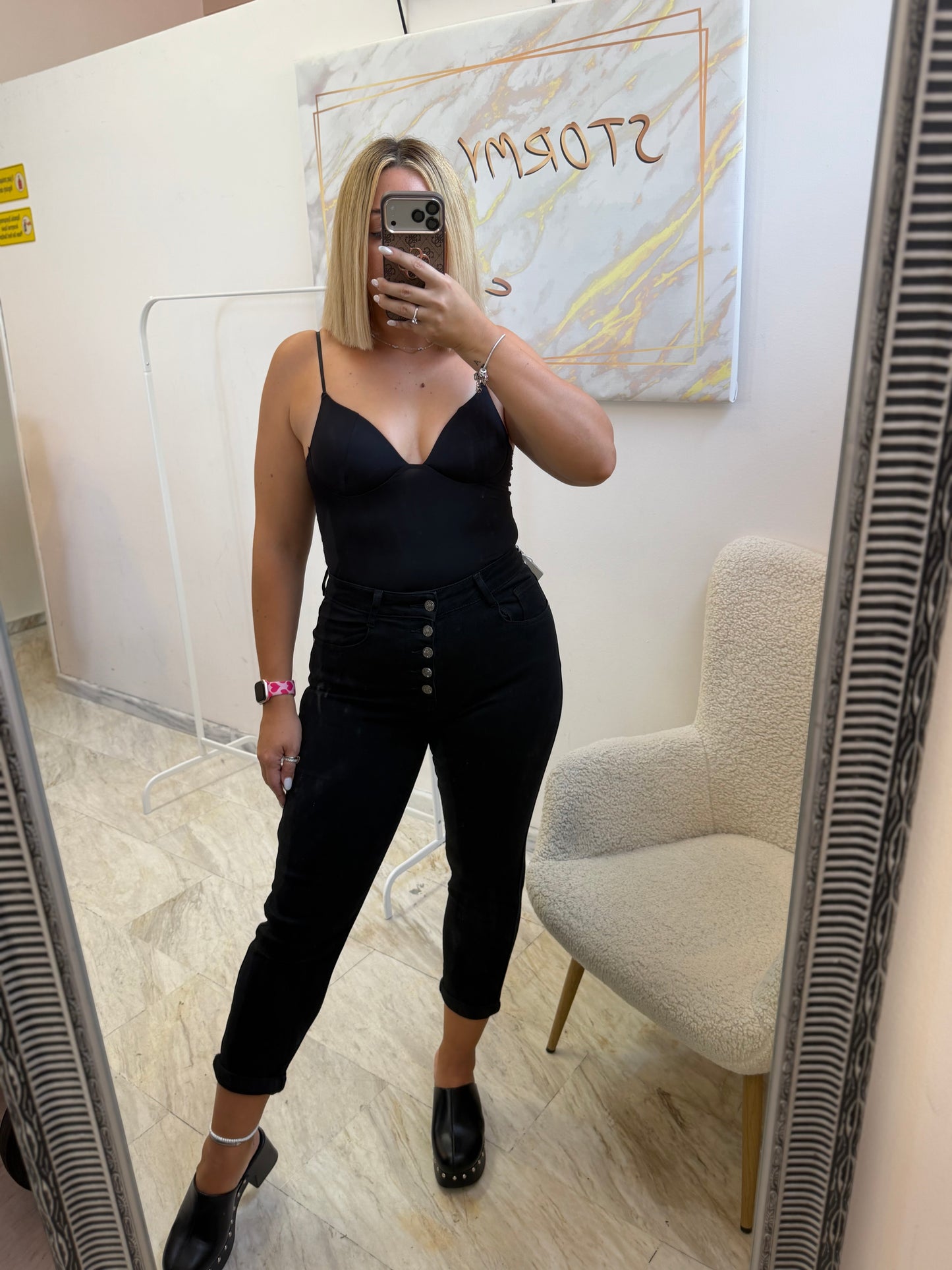 Helen Elastic Jean Black