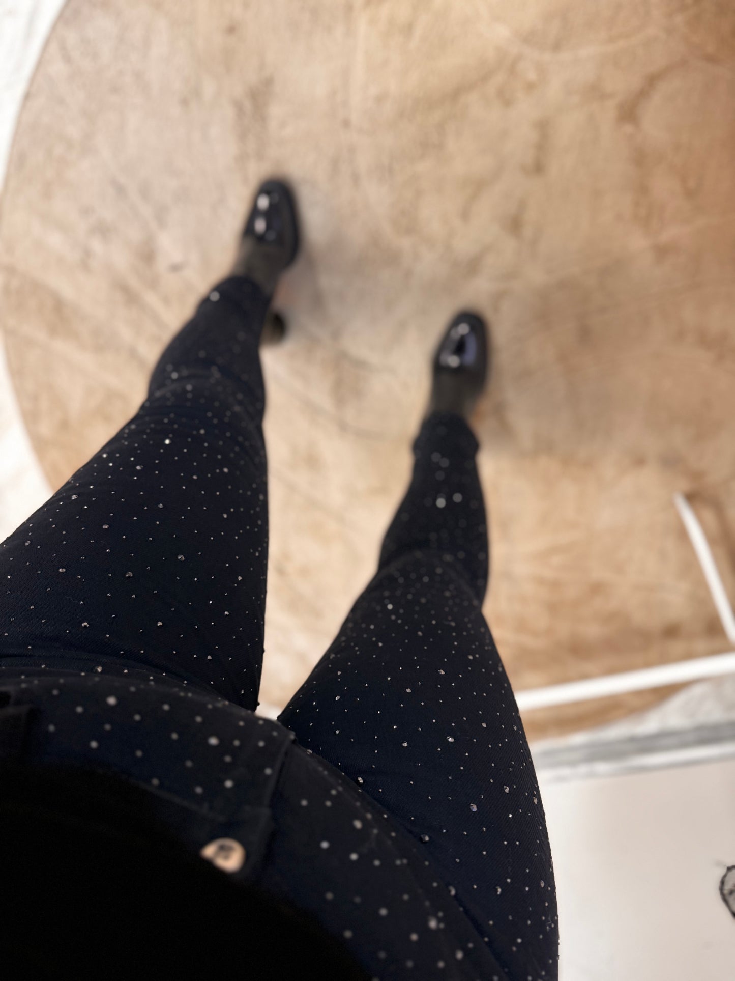 Menia Black Strass Plus Size Jean