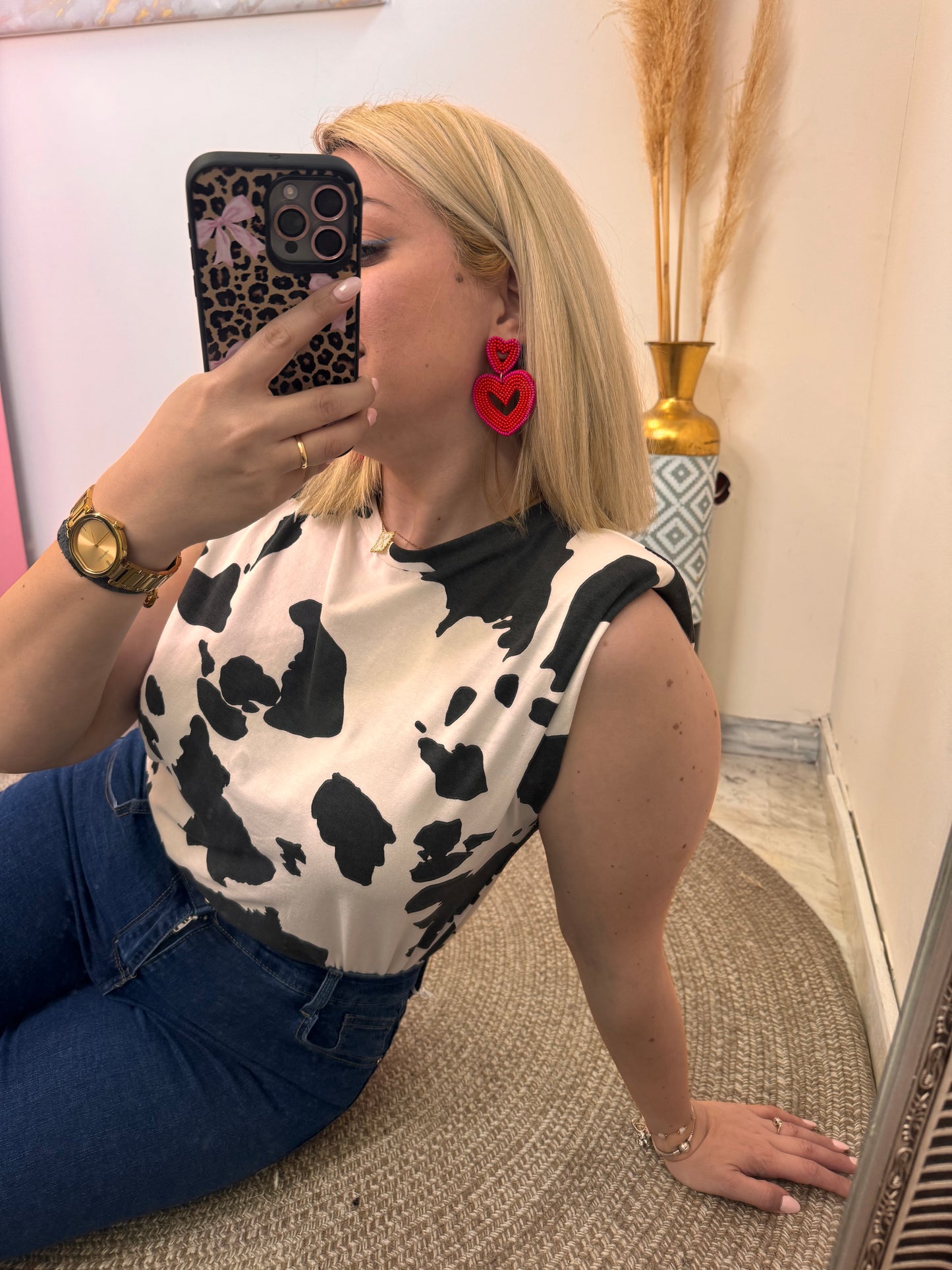 Double Earrings Hearts