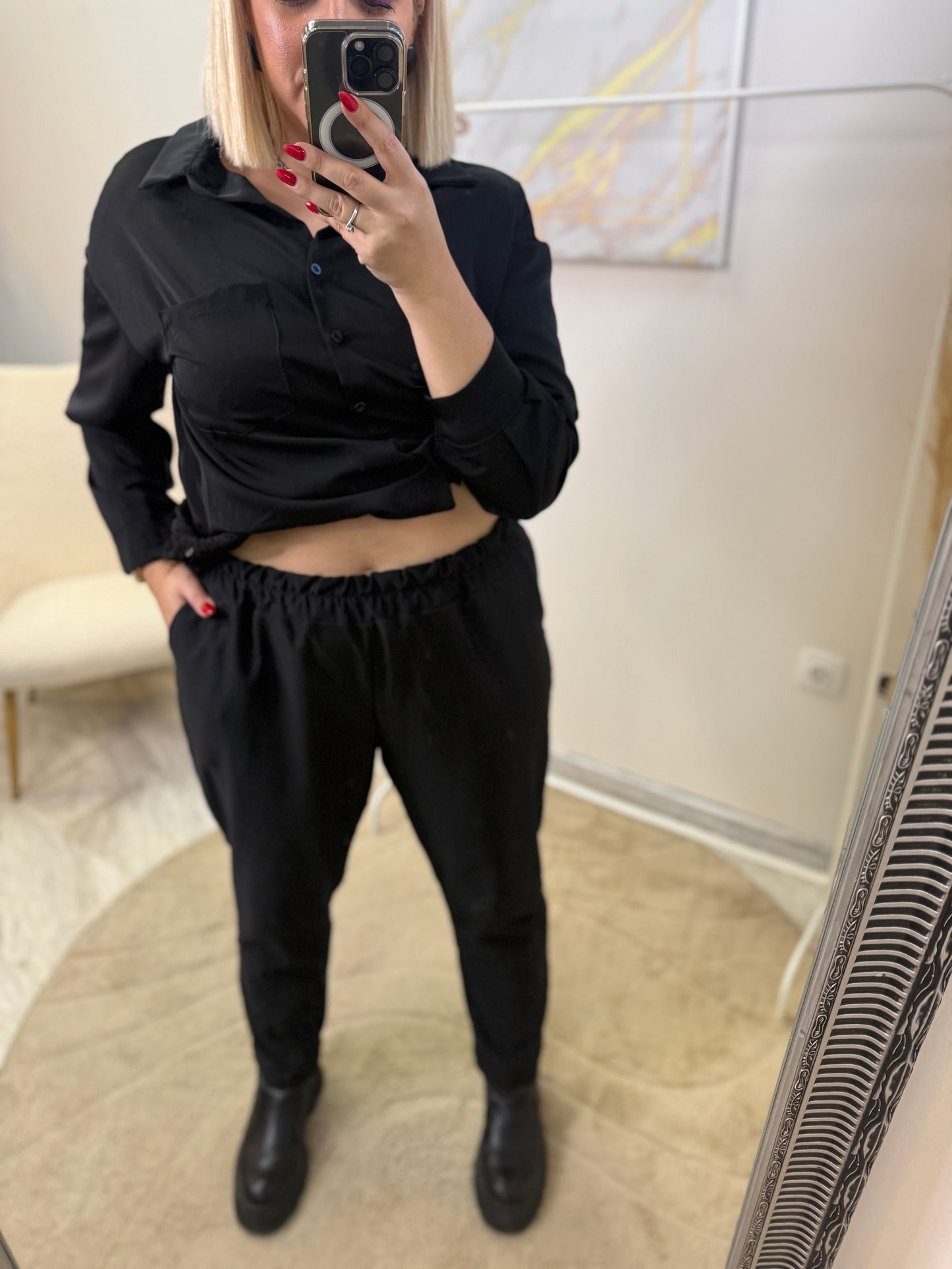 Carrot Pant Black Plus size