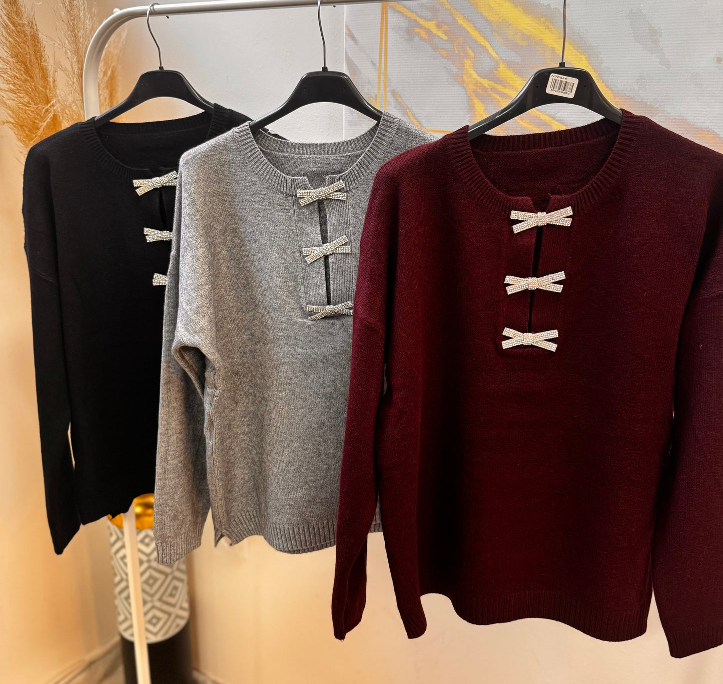 Πλεκτό με φιογκάκια