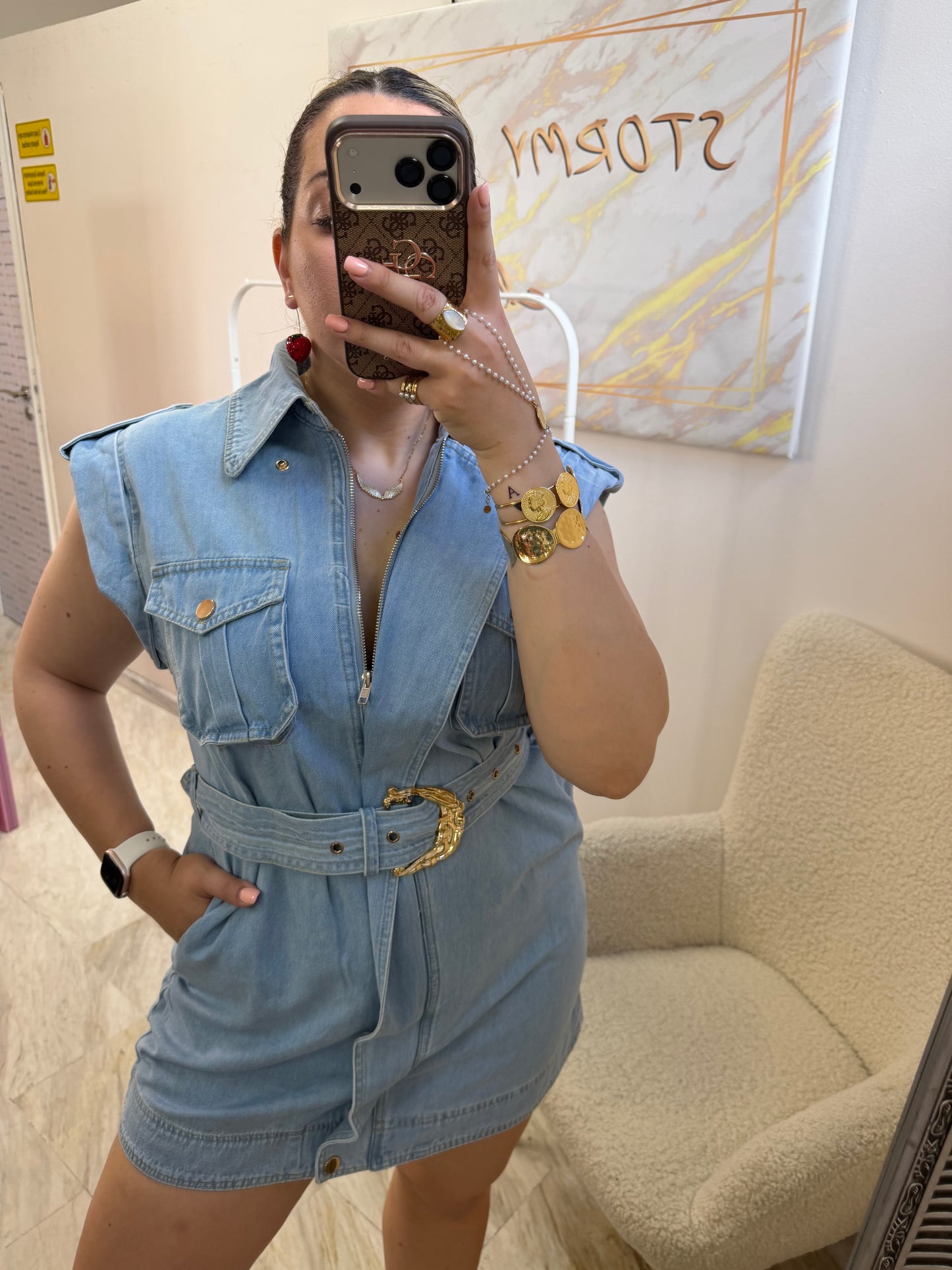 Menia Jean Dress Blue