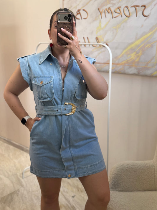 Menia Jean Dress Blue
