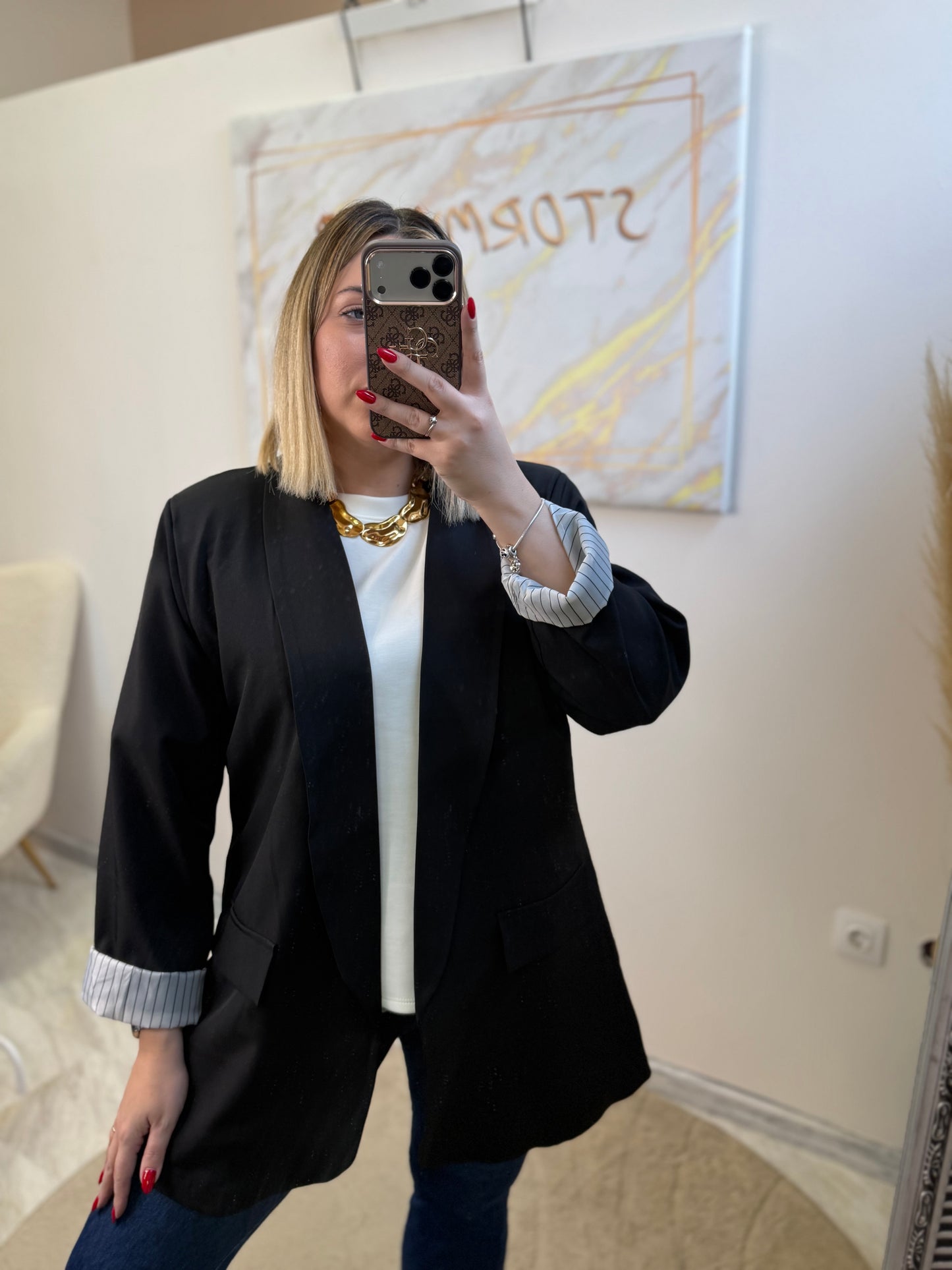 Σακάκι Oversized Ρίγα