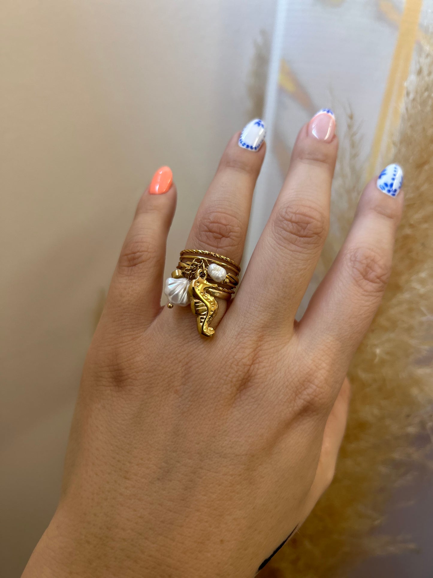Hippocampus Gold Ring