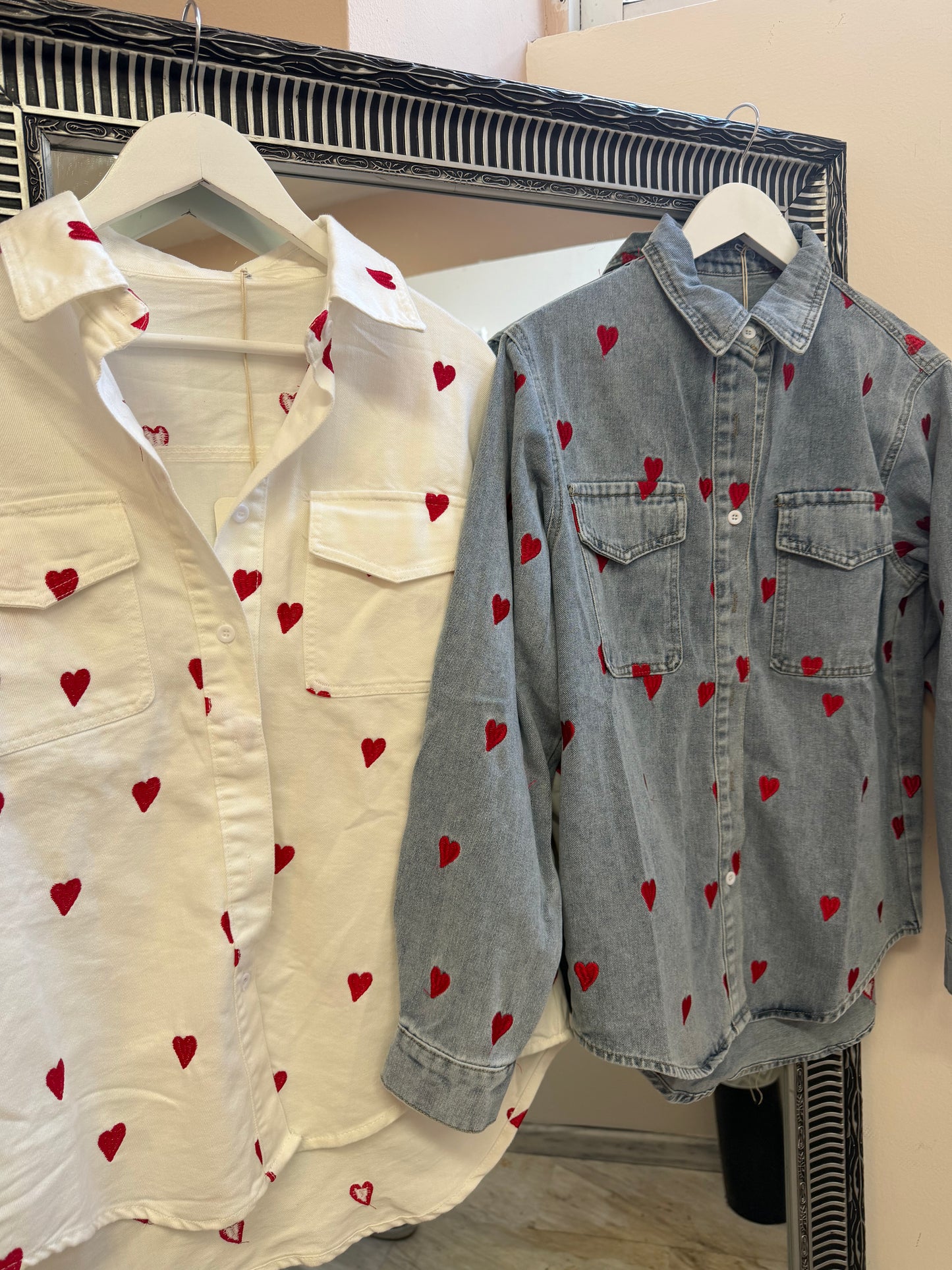 Jean Jacket Heart Blue