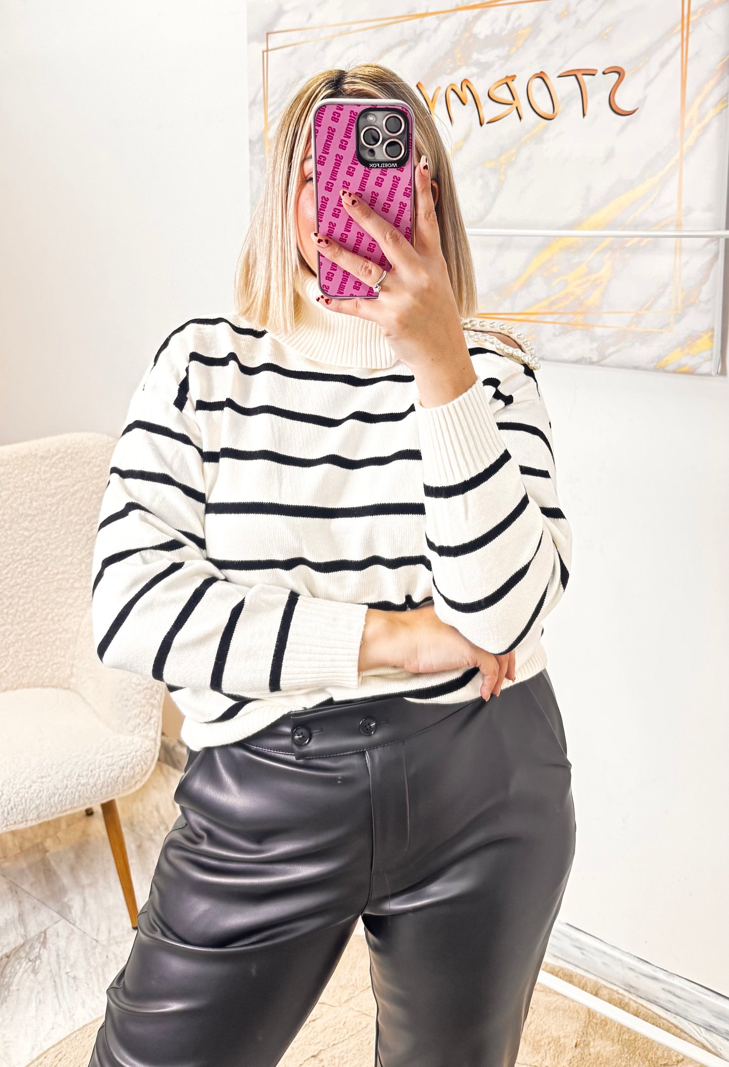 Striped Pearl Knit