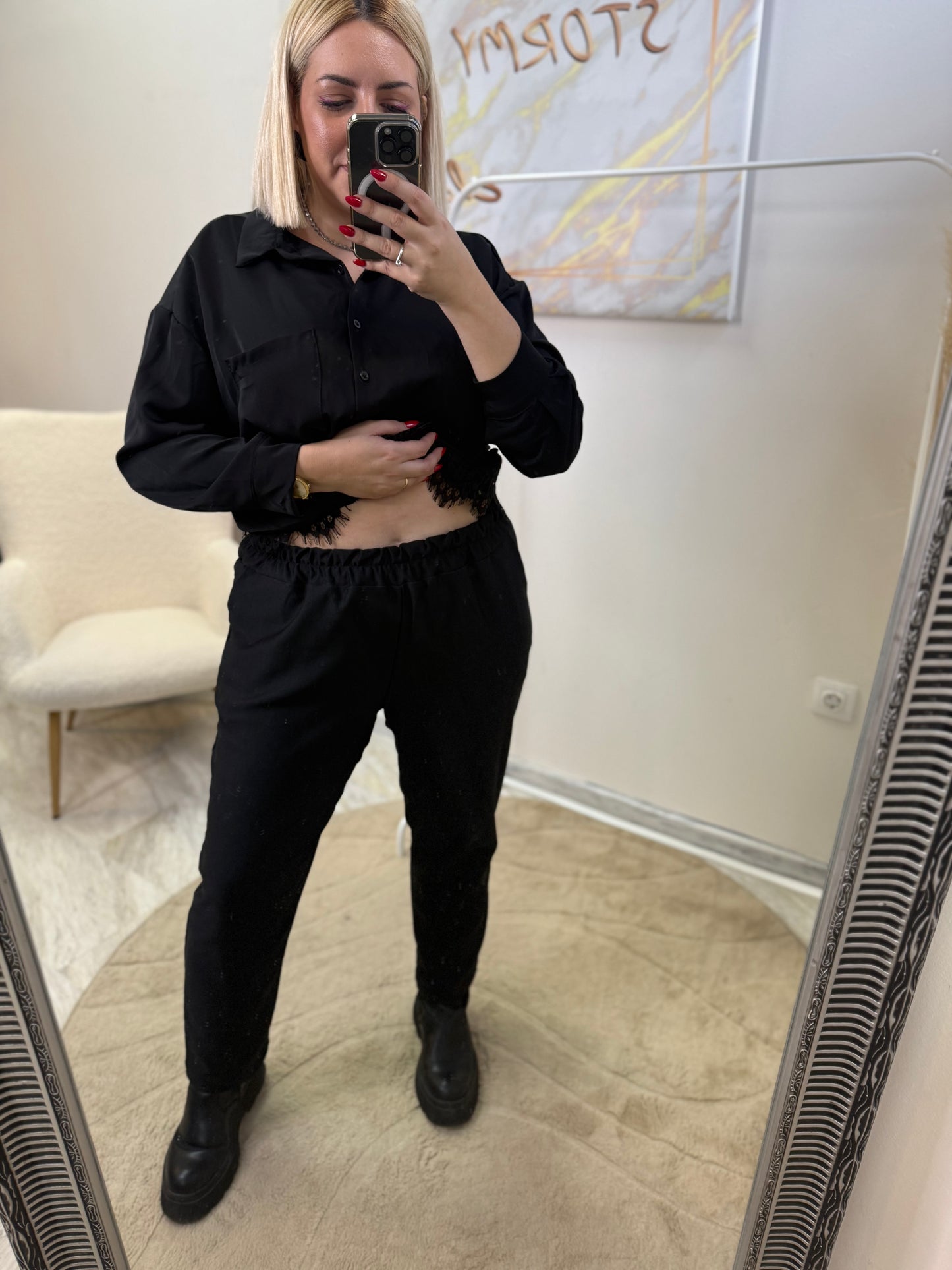 Carrot Pant Black Plus size