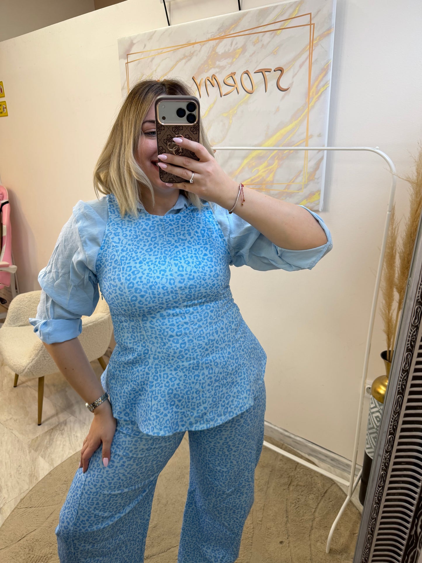 Jean leopard set
