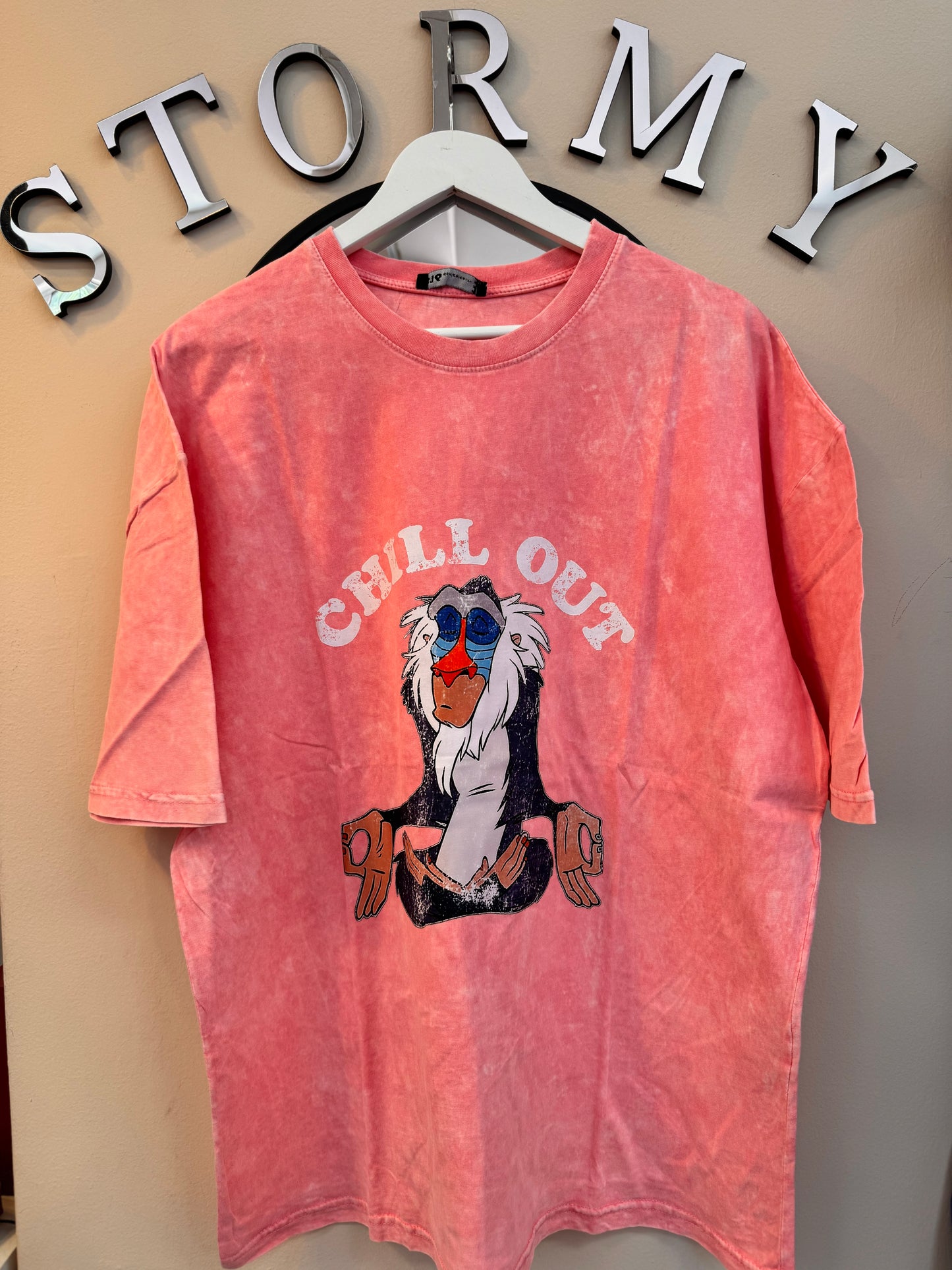 Chill Out Pink Oversized T-shirt