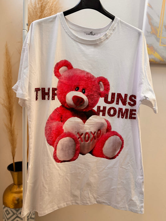 Pink Strass Bear T-shirt