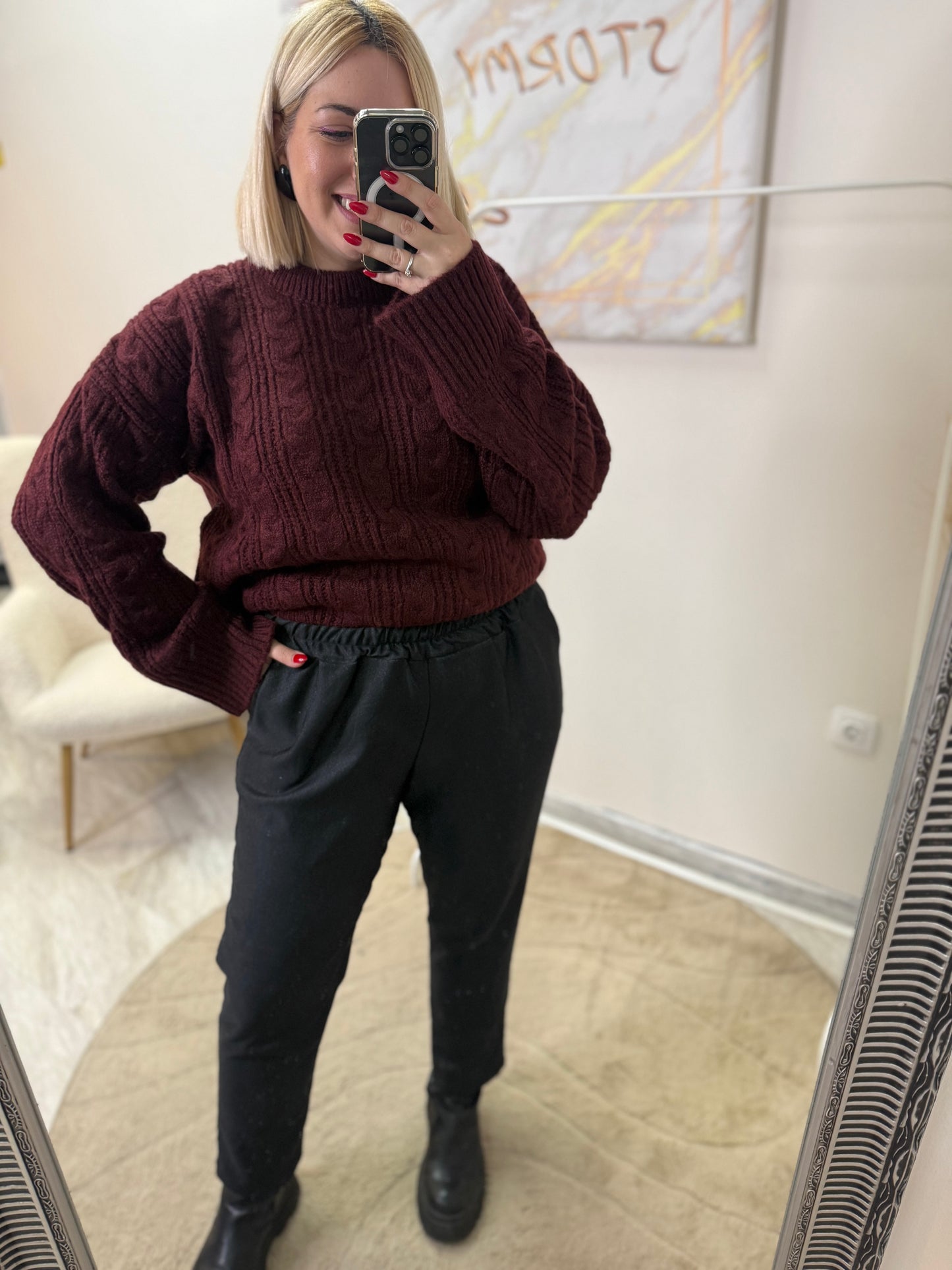 Carrot Pant Dark Grey Plus Size