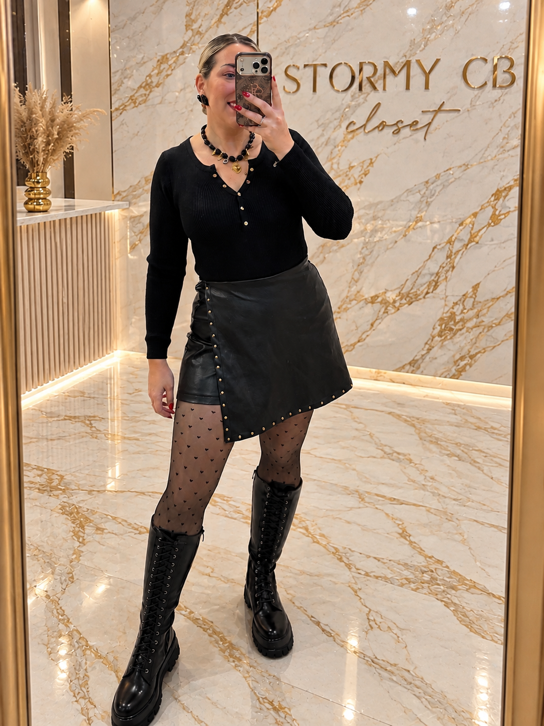 Leather Skort