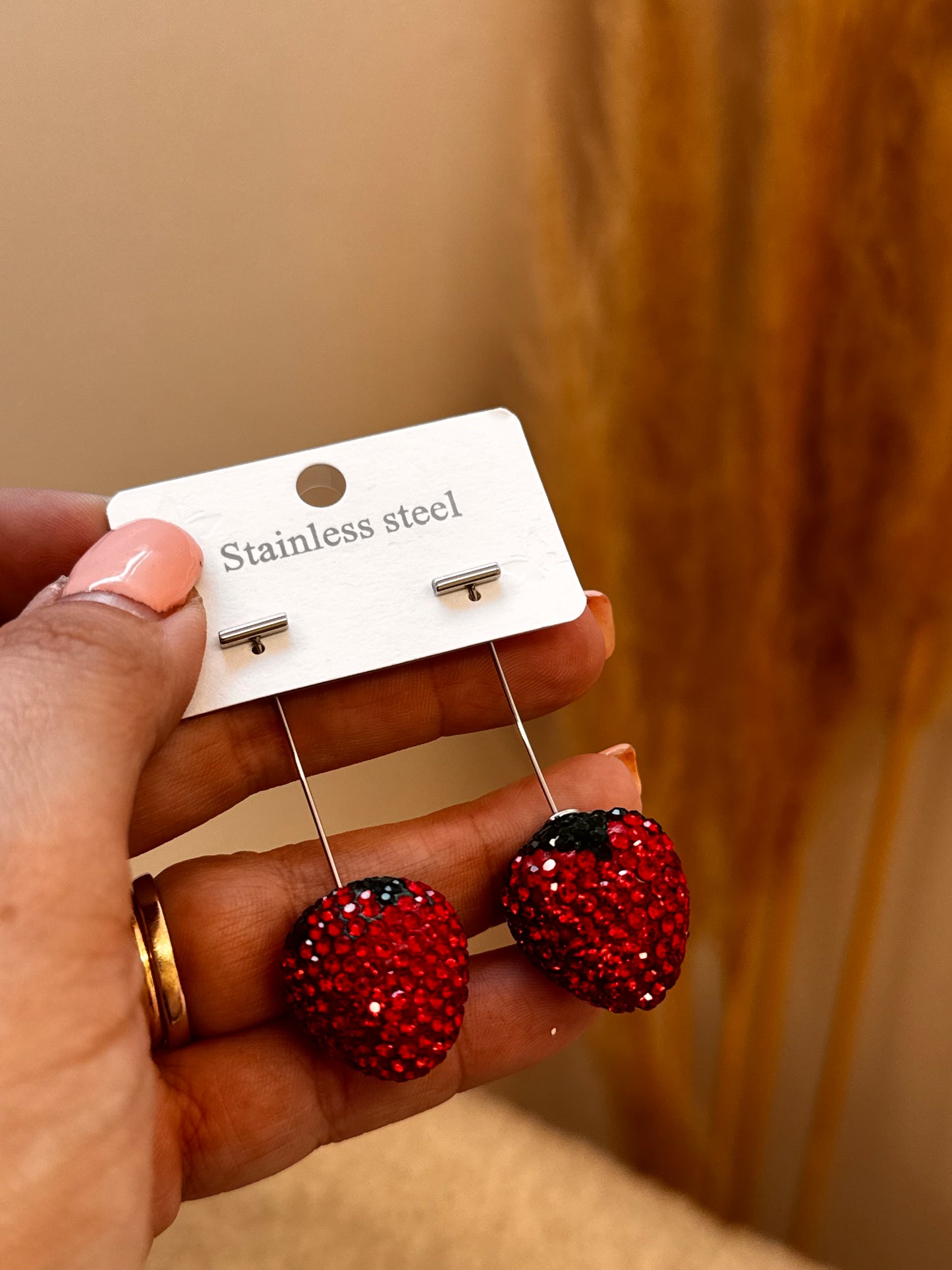 Strawberry Strass Earrings