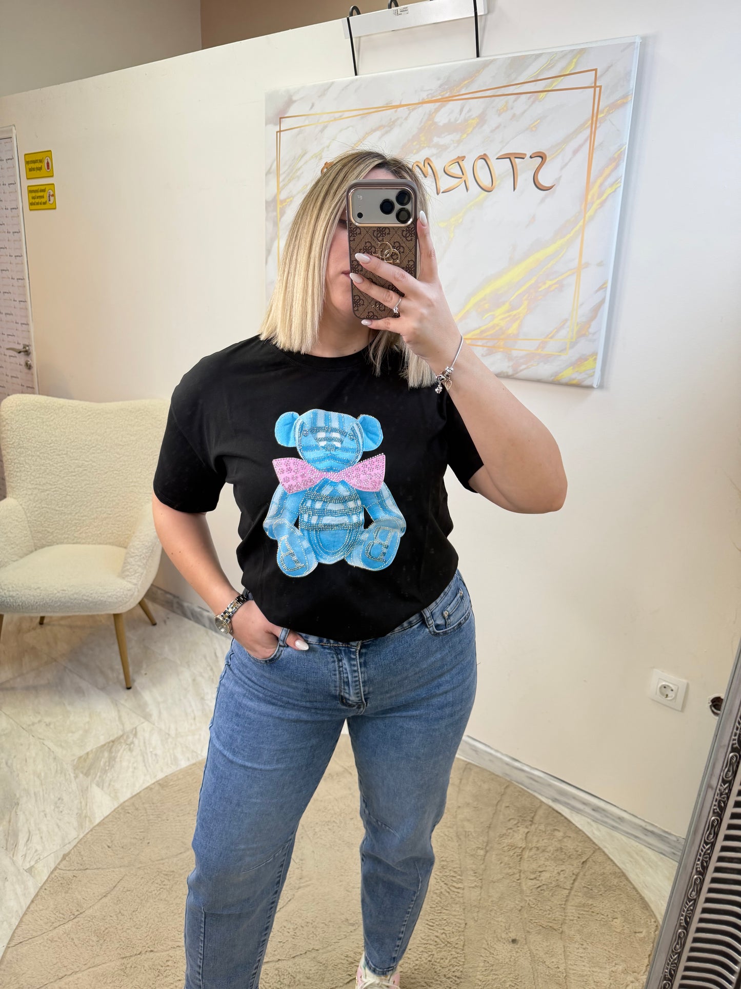 ΑΡΚΟΥΔΑΚΙ ΣΤΡΑΣ T-SHIRT