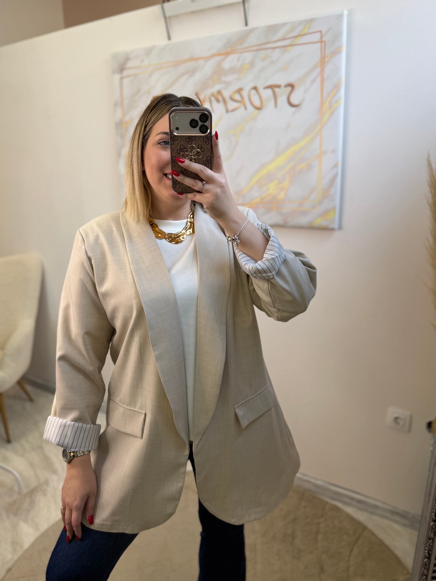 Σακάκι Oversized Ρίγα