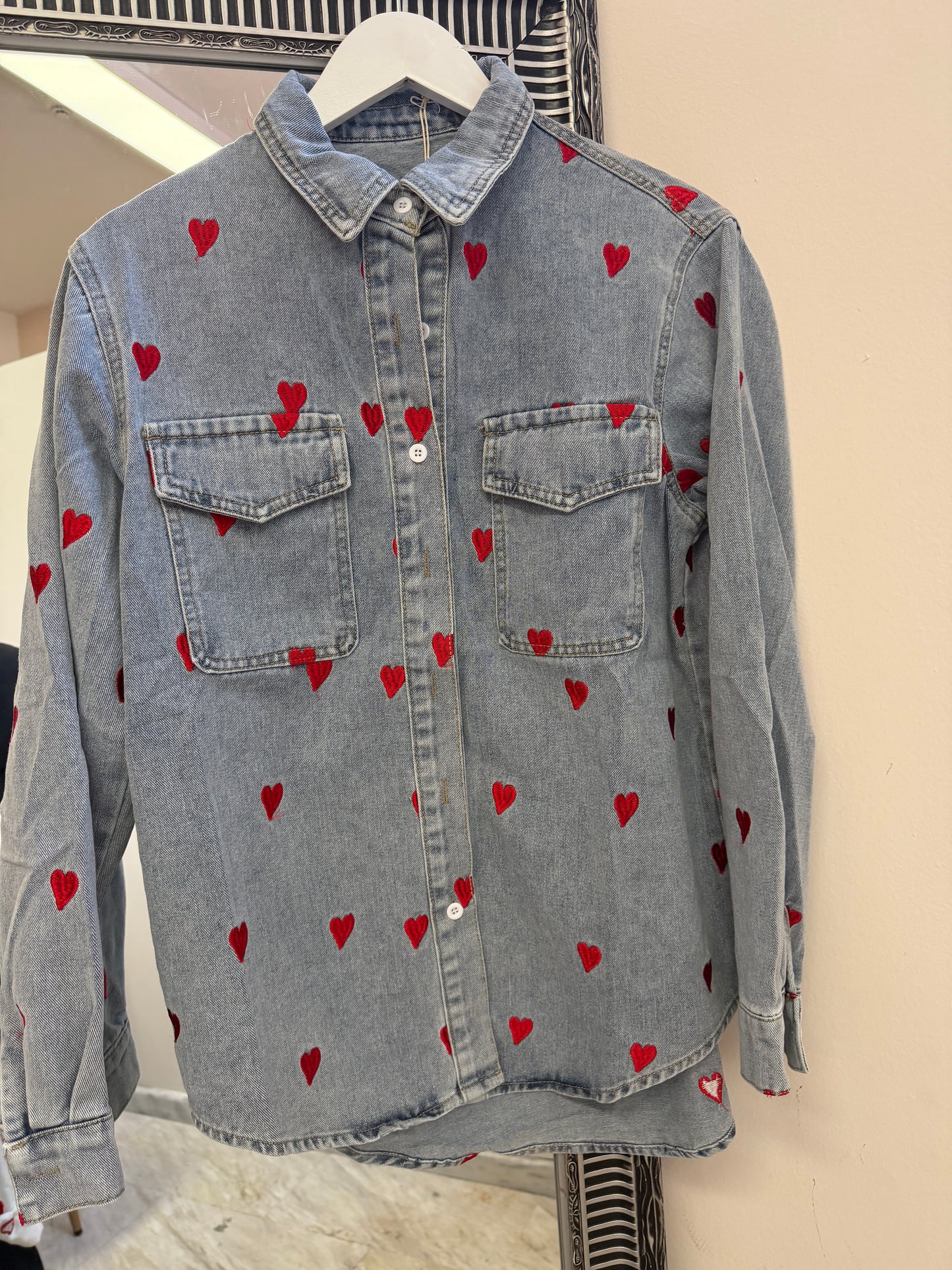 Jean Jacket Heart Blue