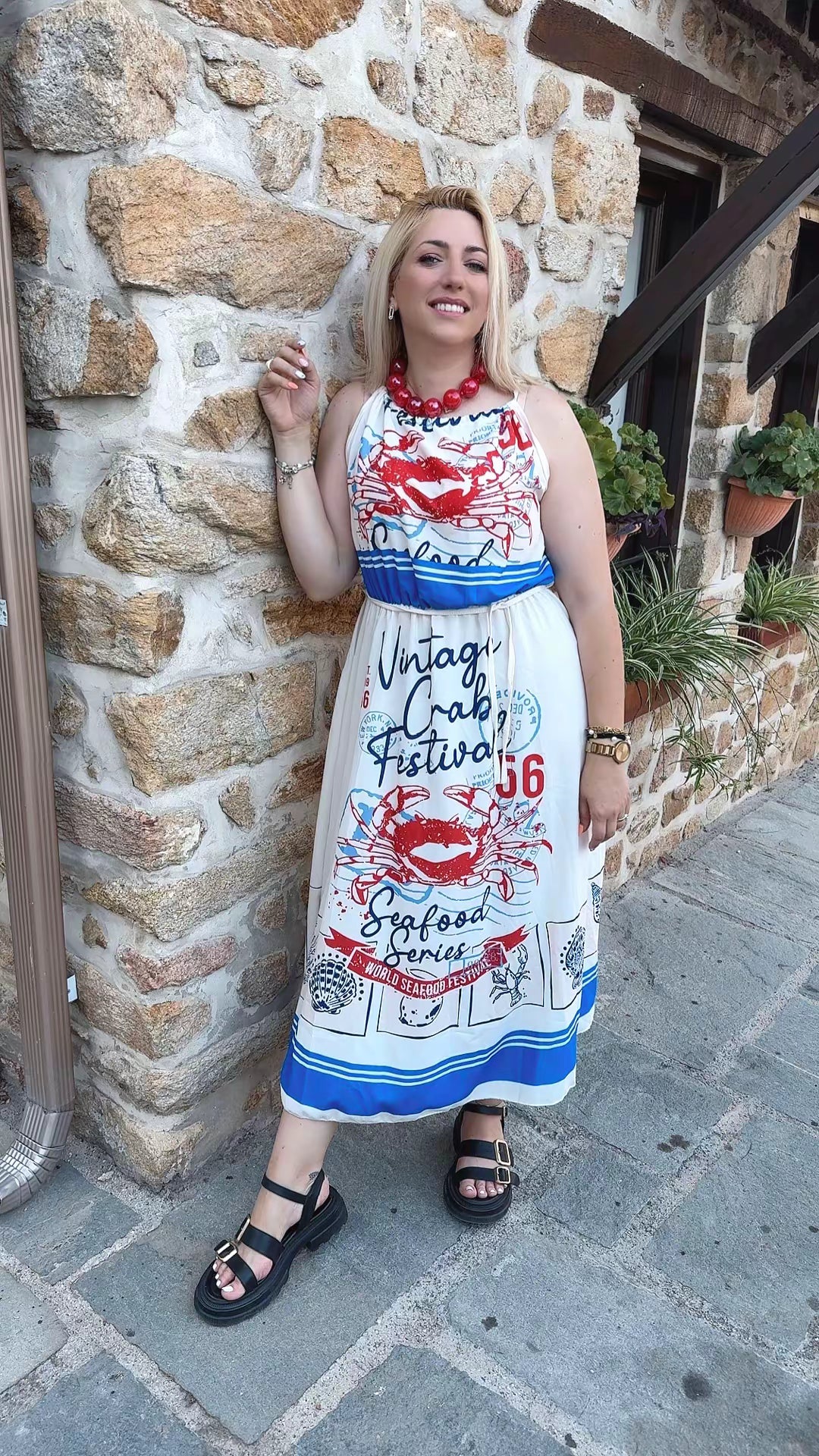 Crab 🦀 Midi Dress