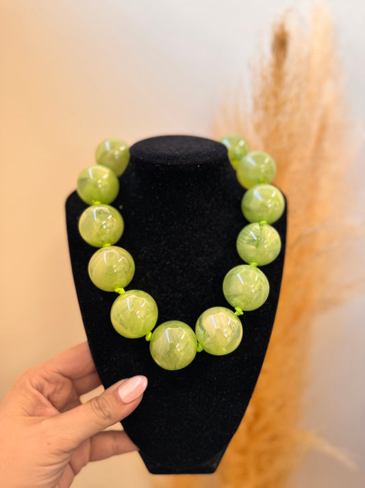 Ball Necklace Lime