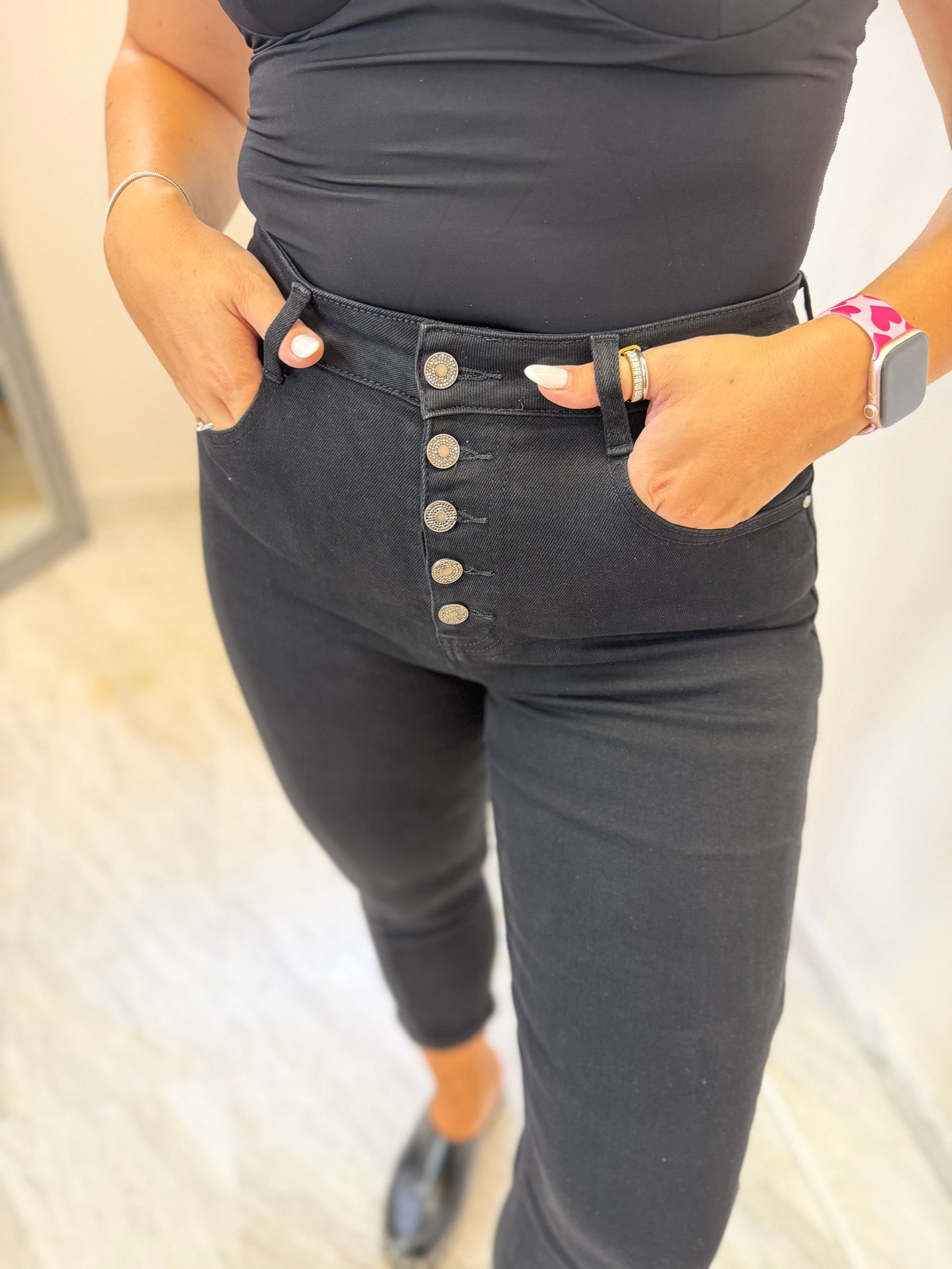 Helen Elastic Jean Black