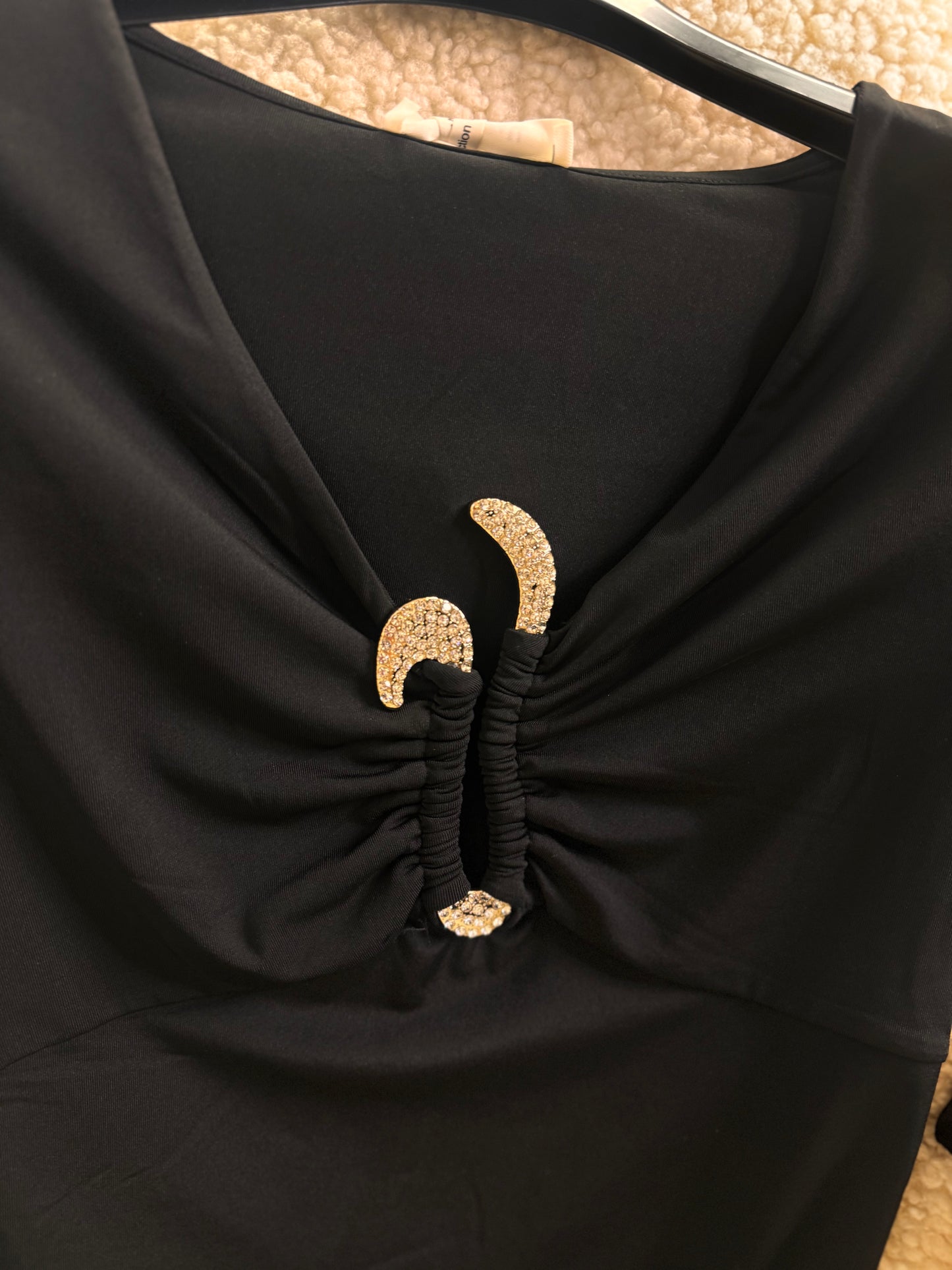 Κορμάκι Μαύρο Στρας