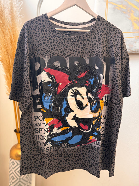 Minnie Leopard Black Oversized