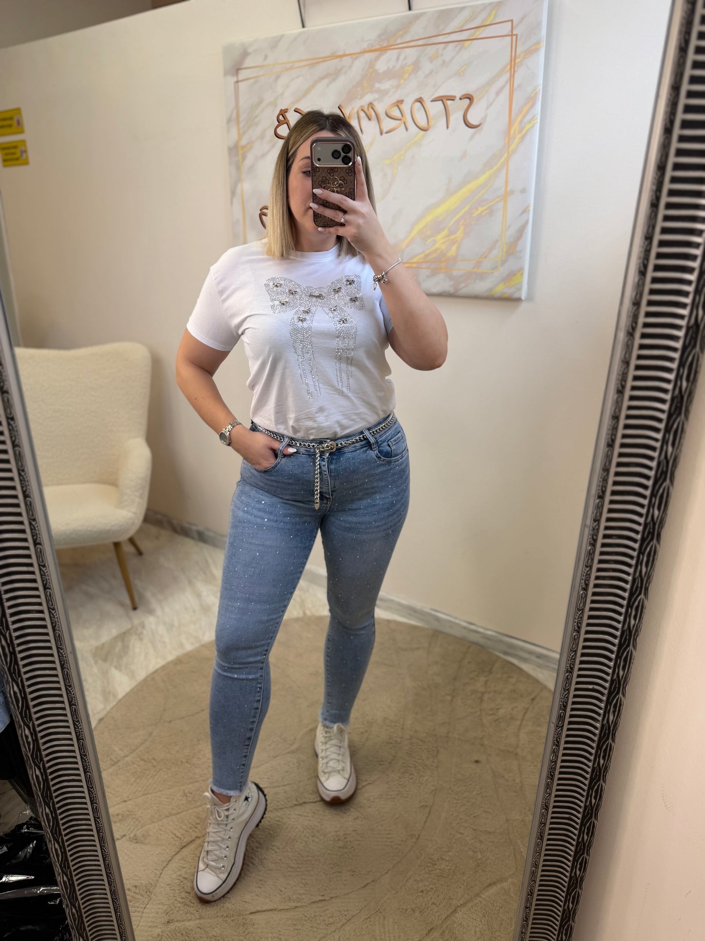 Stela Skinny Strass Jean