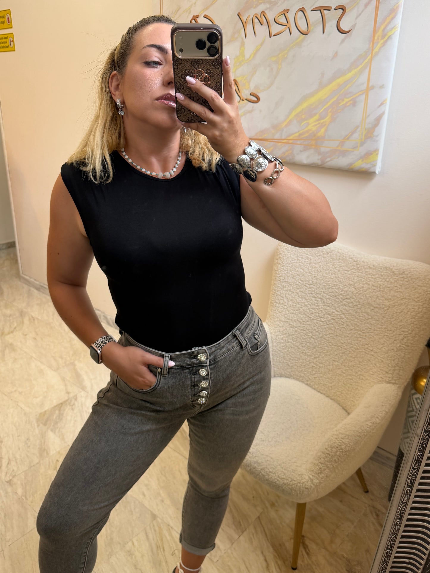 Anna Strass Jean light grey