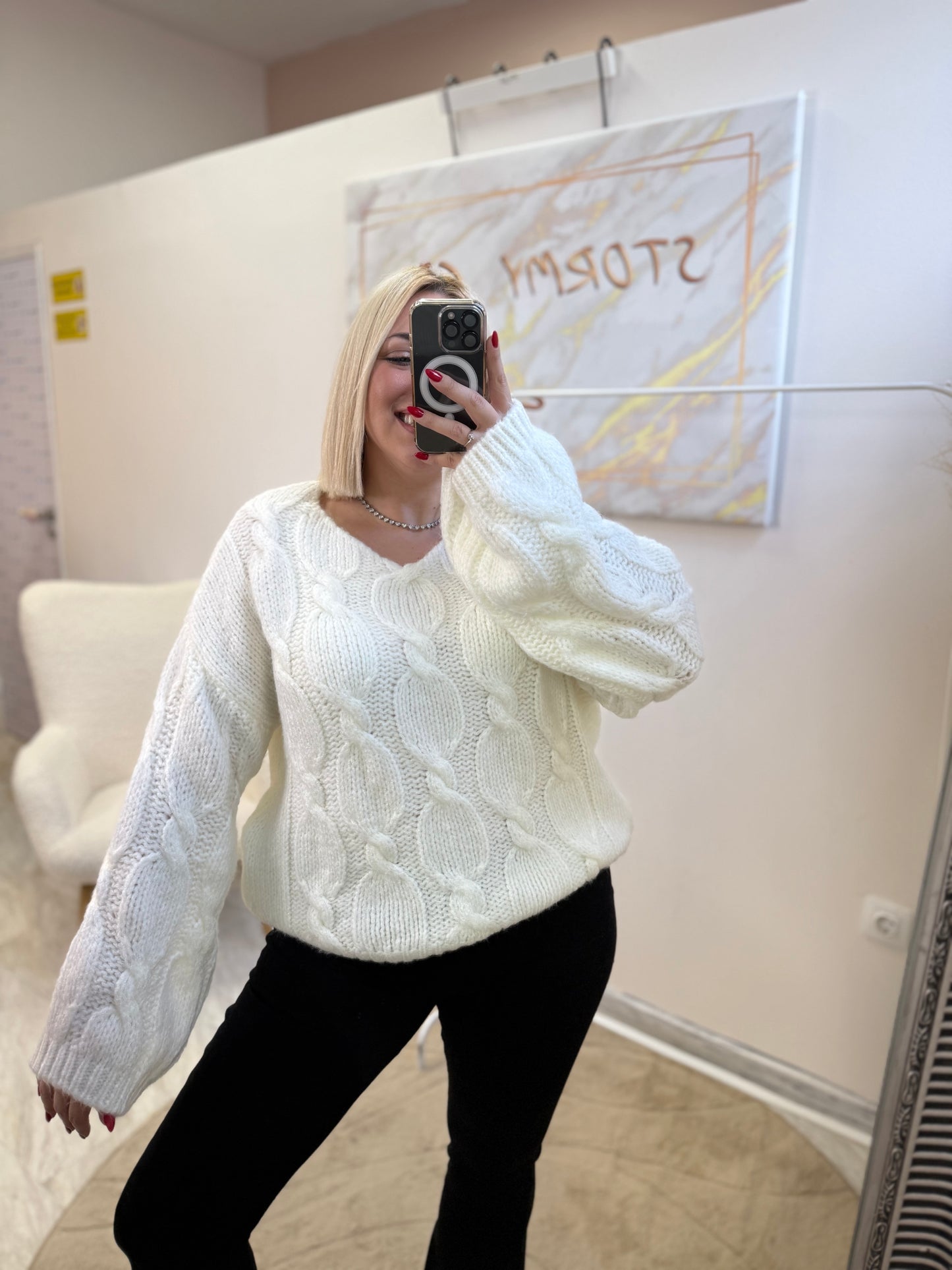 Jenny Oversized Knit White