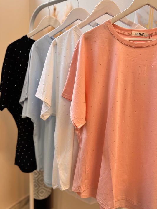 OVERSIZED STRASS T-SHIRT