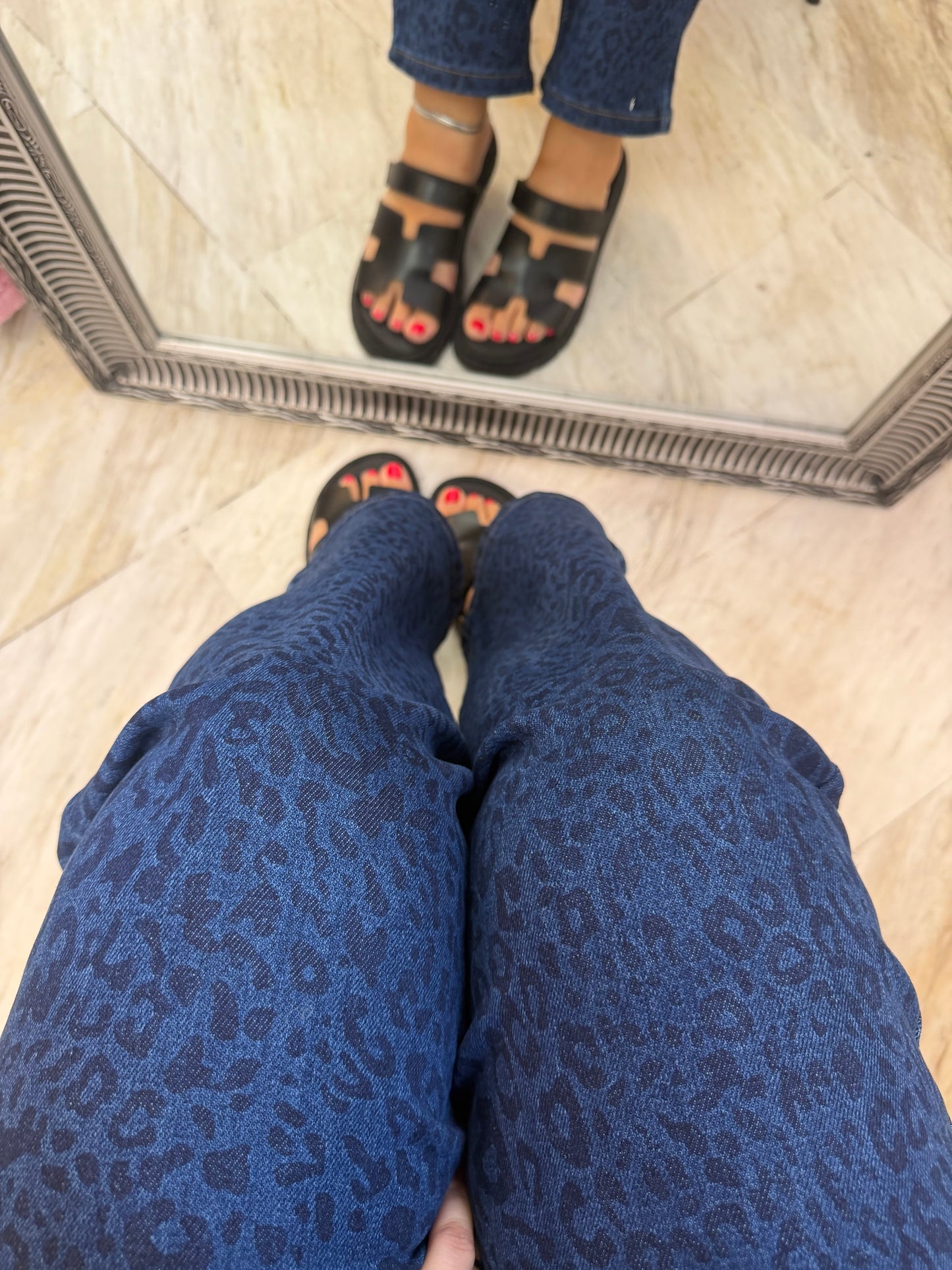 Leopard dark Jean
