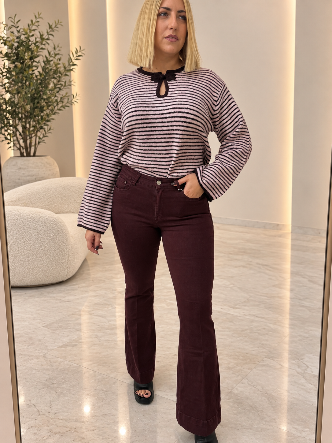 Flare Jean -5KG Bordeaux